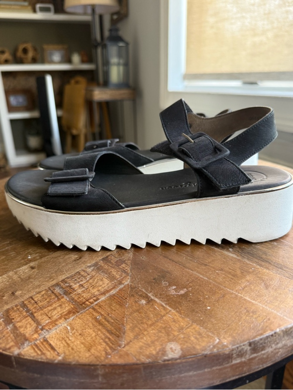 Paul Green Leather Platform Sandals 6.5/8.5 US - Picture 3 of 7